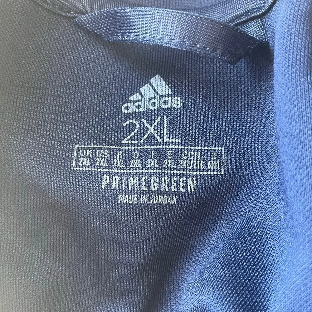 Adidas Men's Full Zip Navy Blue Sweatshirt Size 2XL